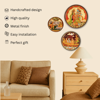 Ramayan Bengal Pattachitra Wall Plates -Set of 3