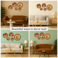 Ramayan Bengal Pattachitra Wall Plates - Set of 5