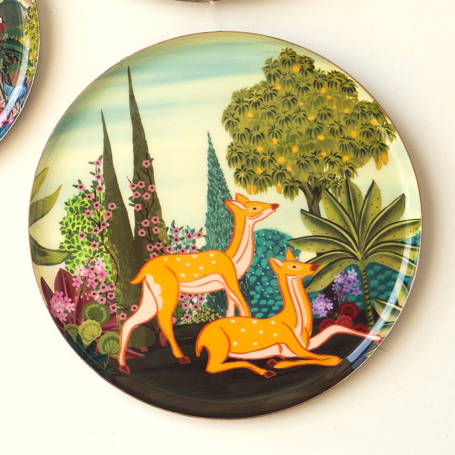 Dwarka Pichwai Wall Plates- Set of 5