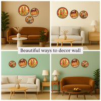 Ramayan Bengal Pattachitra Wall Plates -Set of 3