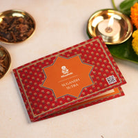 Sugandh Sutra Premium Home Fragrance Kit with Handcarved Natural Soapstone Burner – Set of 2 Bakhoor Blends (45 gm)