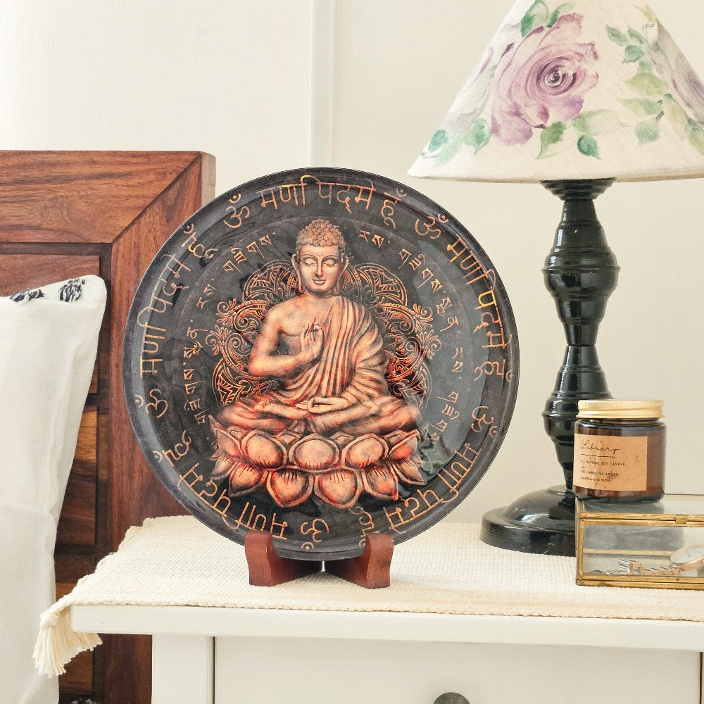 Nirvana Single Wall Plate with wooden stand