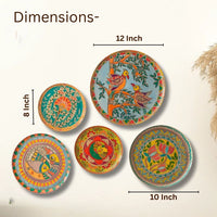 Madhubani Wall Plates- Set of 5
