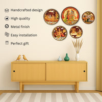 Ramayan Bengal Pattachitra Wall Plates - Set of 5