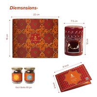 Sugandh Sutra Premium Home Fragrance Kit with Handcarved Natural Soapstone Burner – Set of 2 Bakhoor Blends (45 gm)