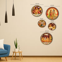 Ramayan Bengal Pattachitra Wall Plates - Set of 5