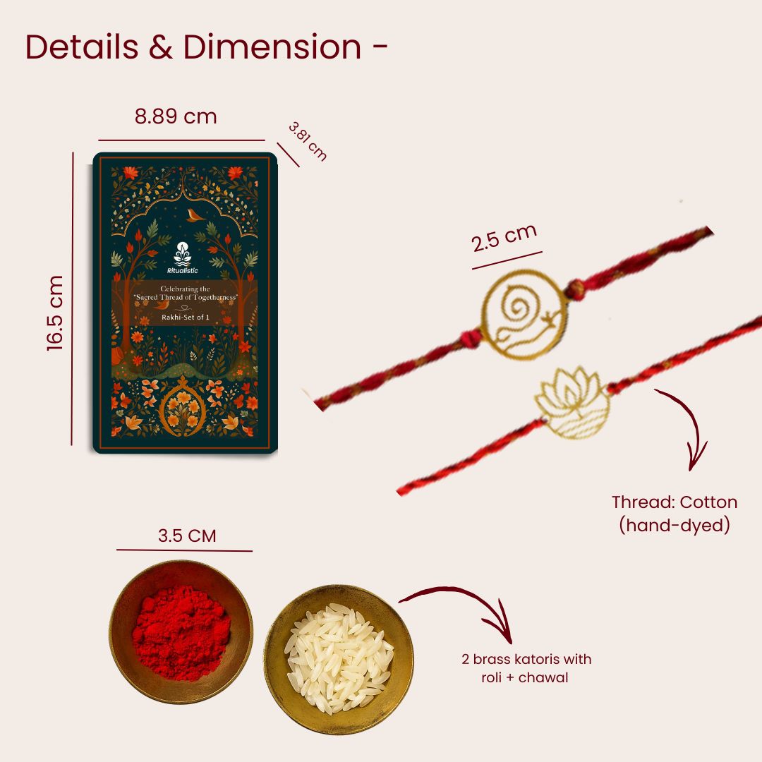 Brass Rakhi Collection Nature Inspired-Rooted in Love – Set of 2