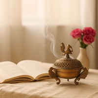 Sanchi Brass Loban lamp / Dhoop Dani / Dhuni