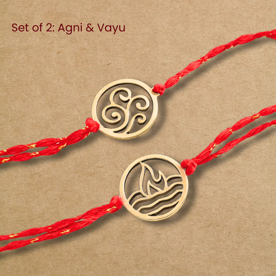 Brass Rakhi Collection Nature Inspired-Rooted in Love – Set of 2