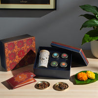 Sugandh Sutra Natural Bakhoor Fragrance Ritual Kit with Hand-Carved Soapstone Burner – Set of 4 (45 ml each)