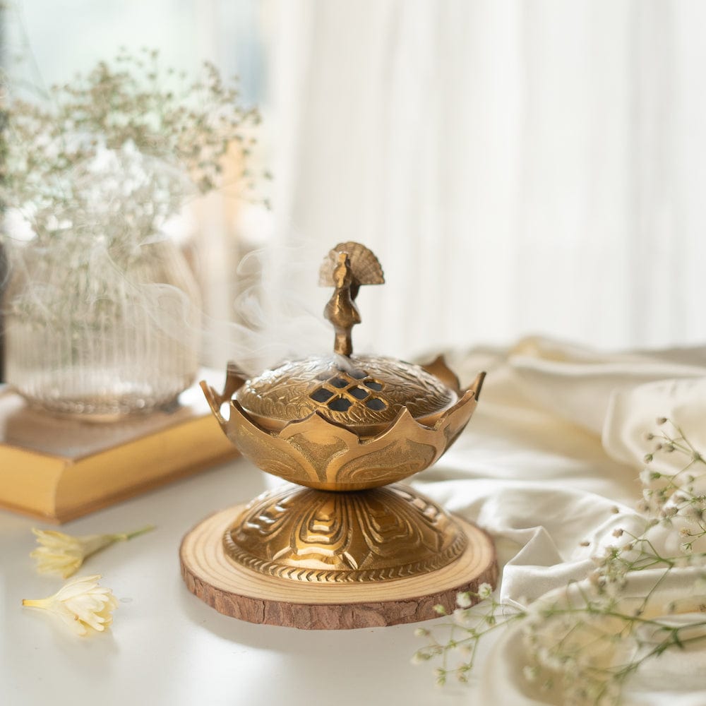 MNL Incense Holders Lotus Loban Lamp