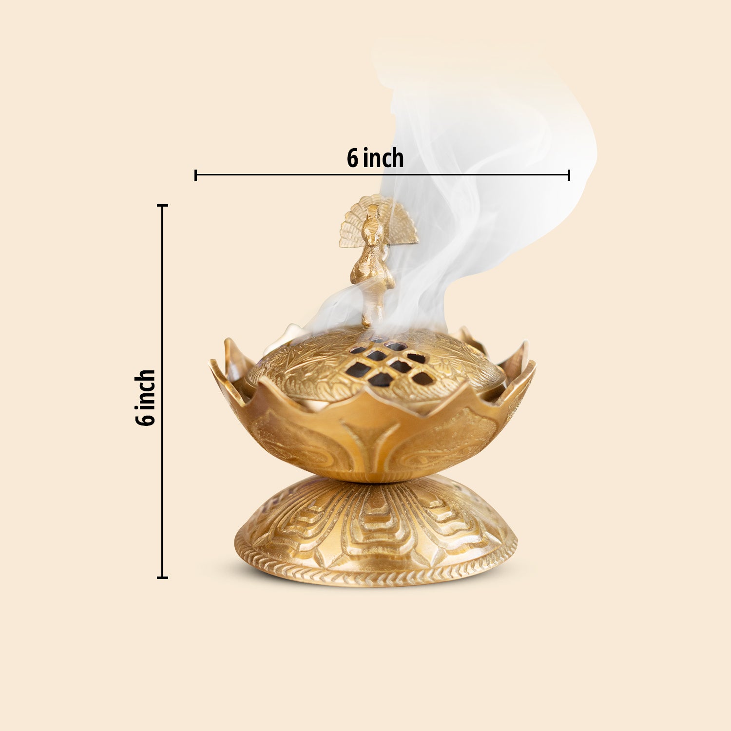 Lotus Brass Loban Lamp I Dhoop Dani | Dhuni