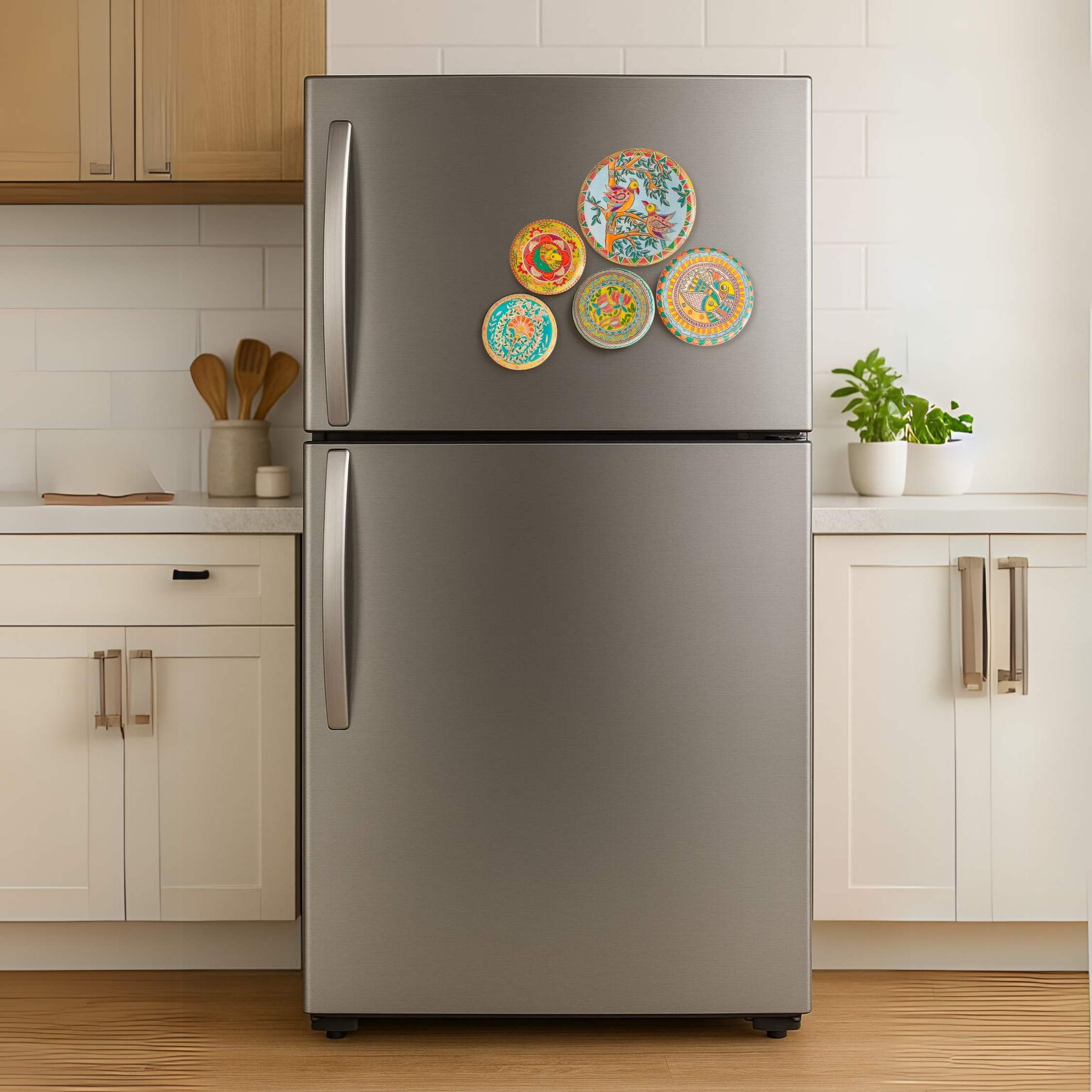 Madhubani Fridge Magnets- set of 5