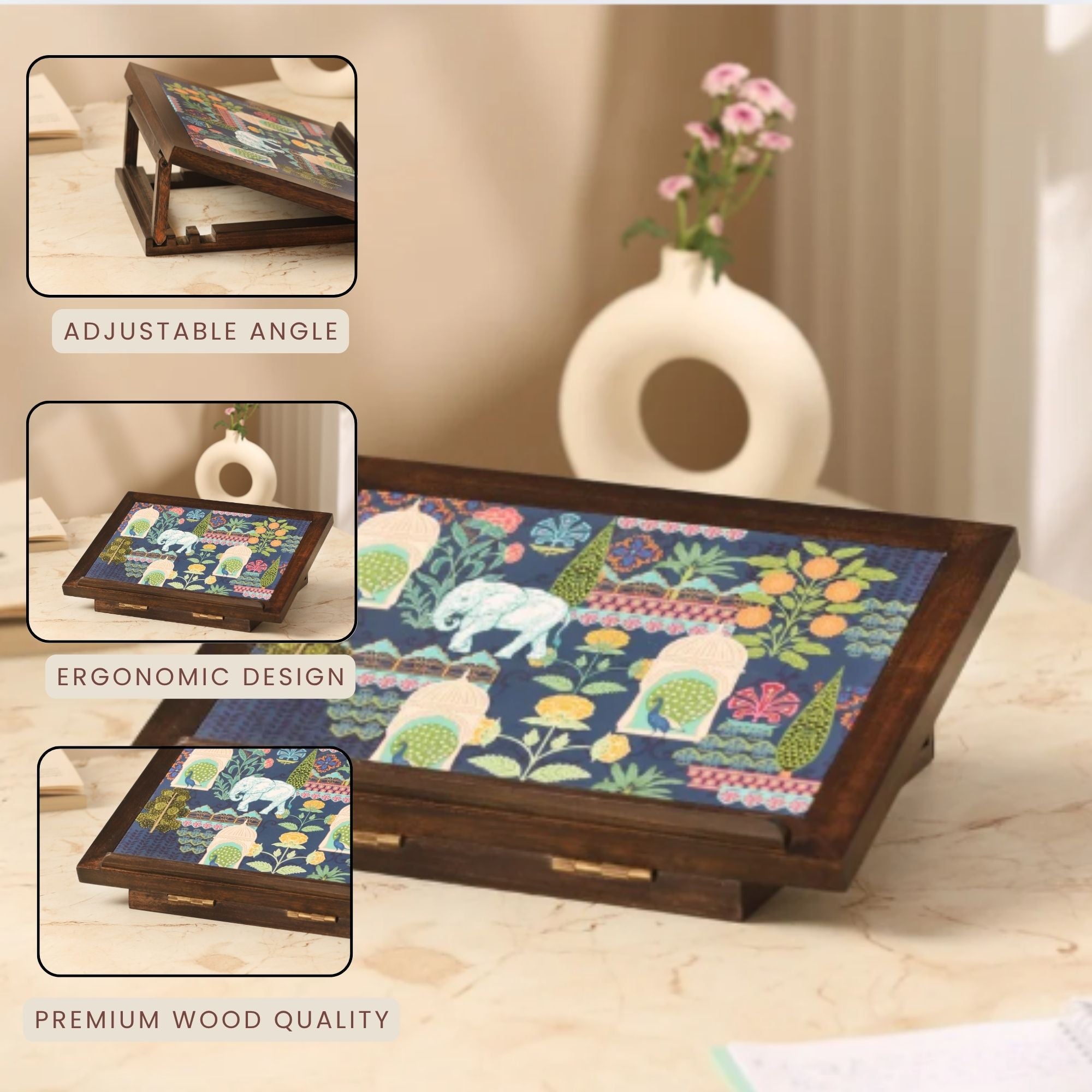 Exotic Forest Wooden Laptop Stand