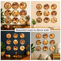 Ramayan Bengal Pattachitra Wall Plates -Set of 9