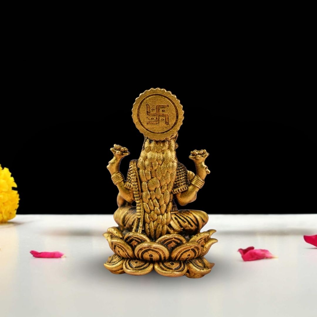 Brass Padma Lakshmi Idol on Lotus Base