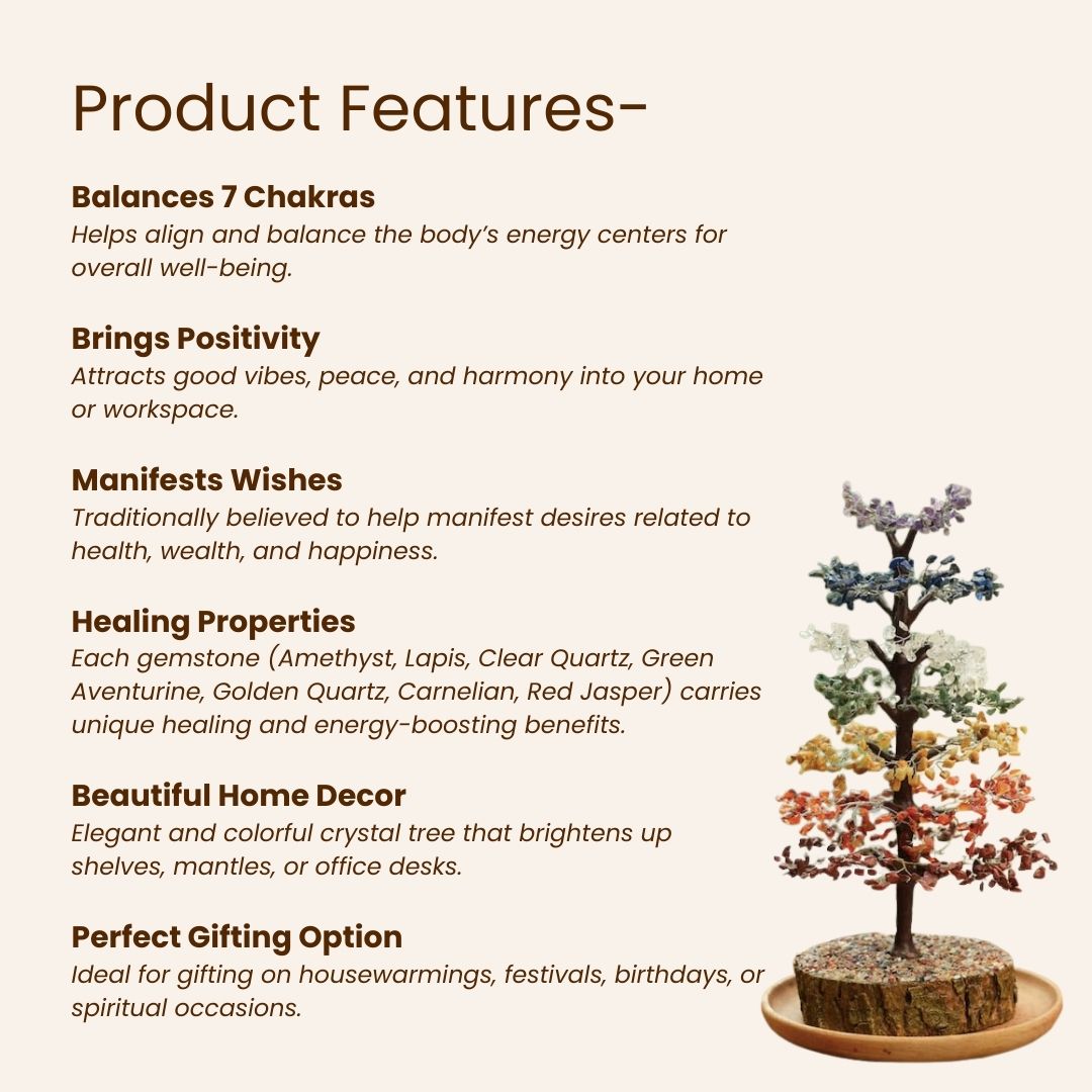 7 Chakra Crystal Gemstone Wishing Tree