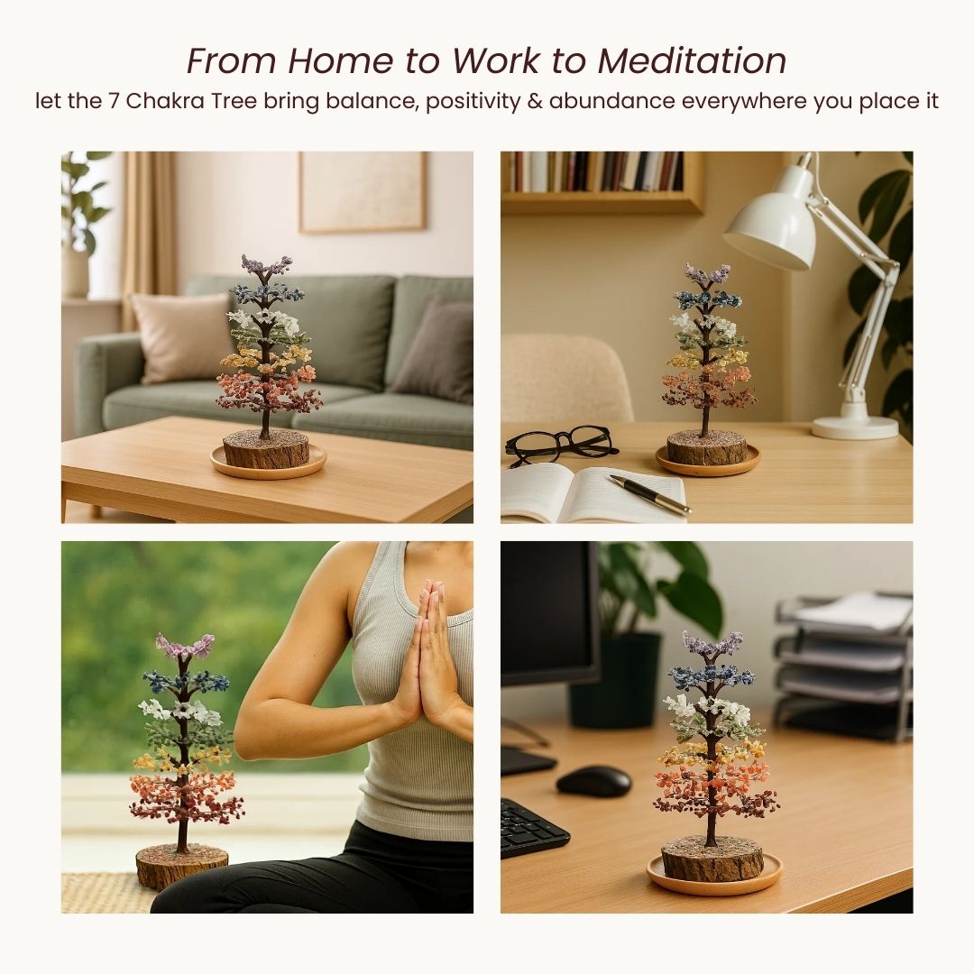 7 Chakra Crystal Gemstone Wishing Tree
