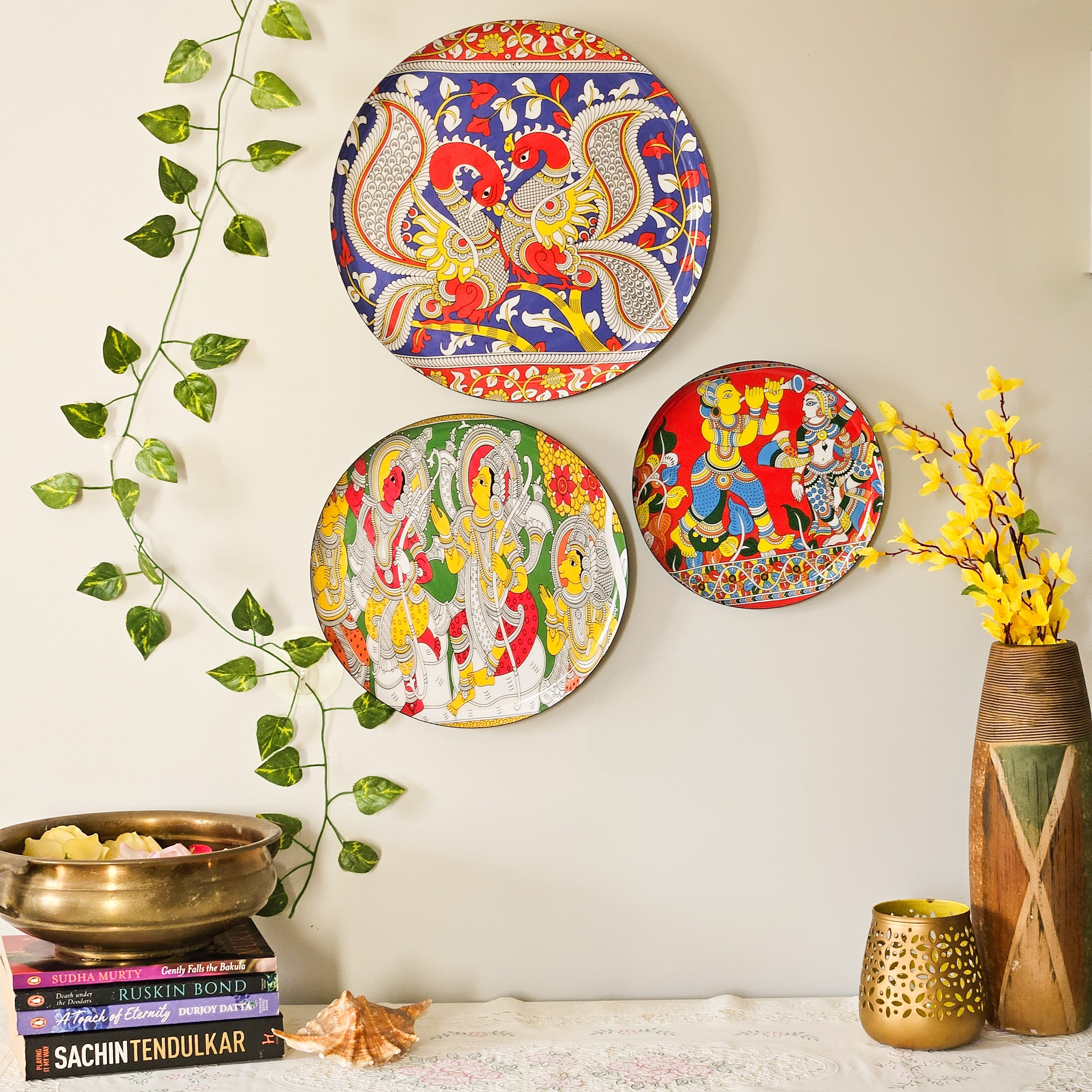 Kalamkari Wall Plates- Set of 3