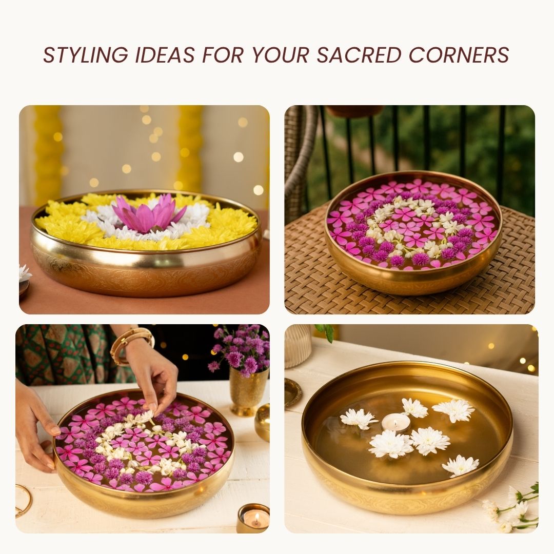 Maitri Brass Plated Urli