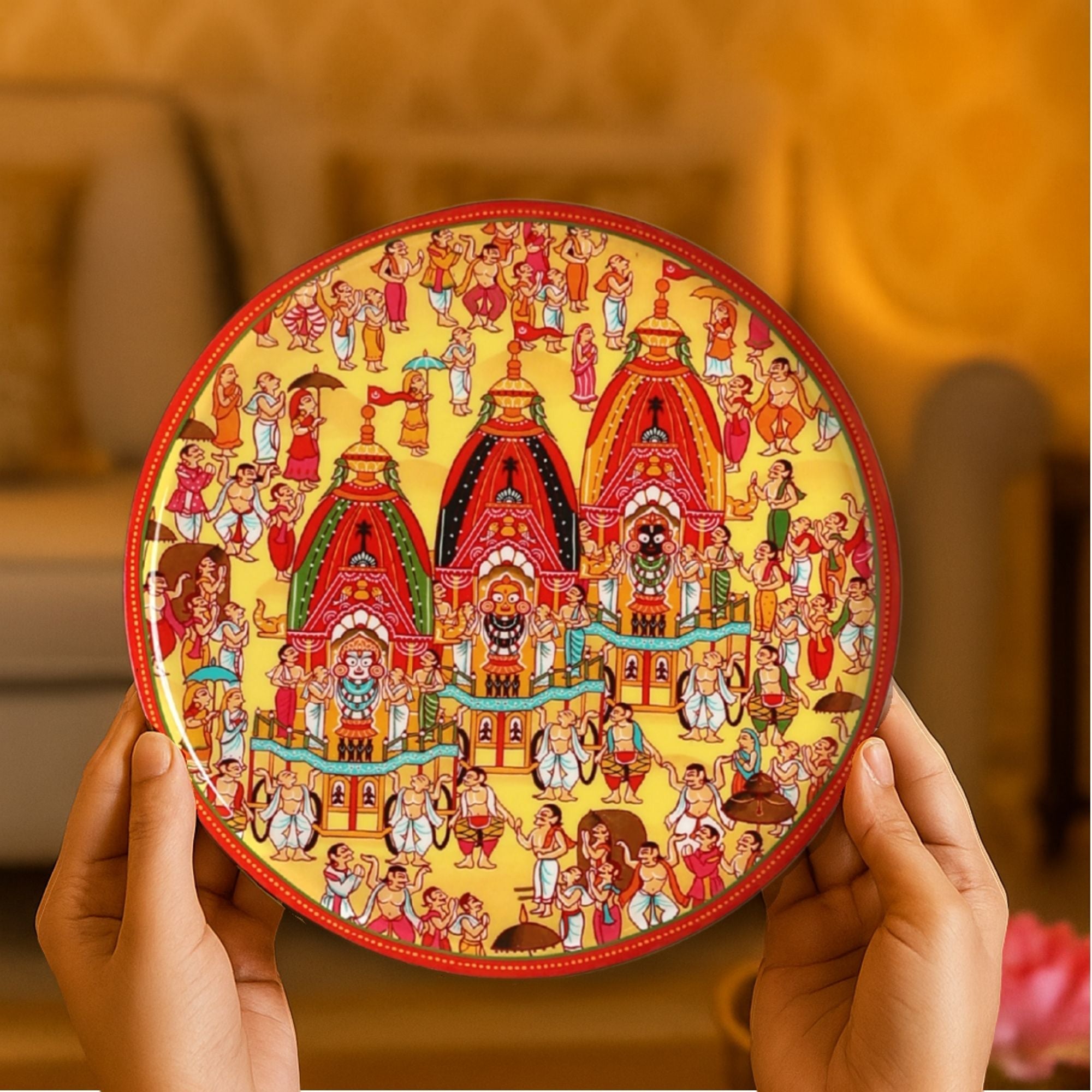 Lord Jagannath Rath Yatra Wall Plates-Set of 5