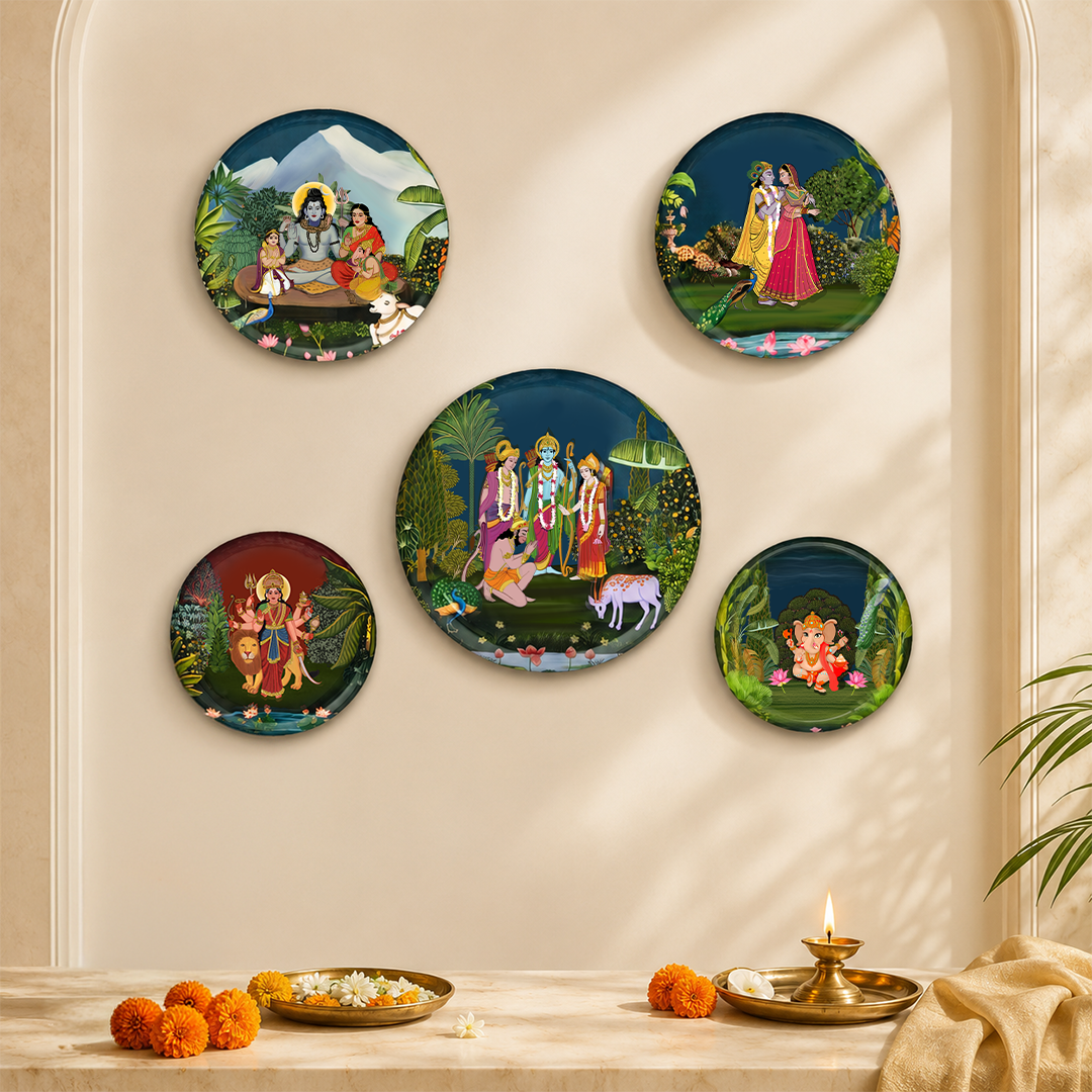 Divya Darshan Divine Wall Plates - Set of 5