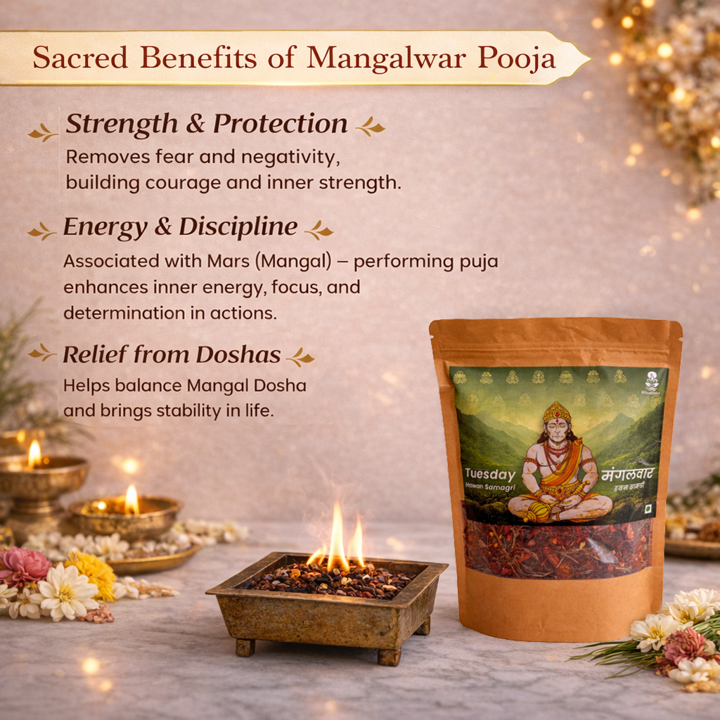 Mangalvar Hanuman Pavitra Hawan Samagri - Tuesday Puja Pack- 350 gm