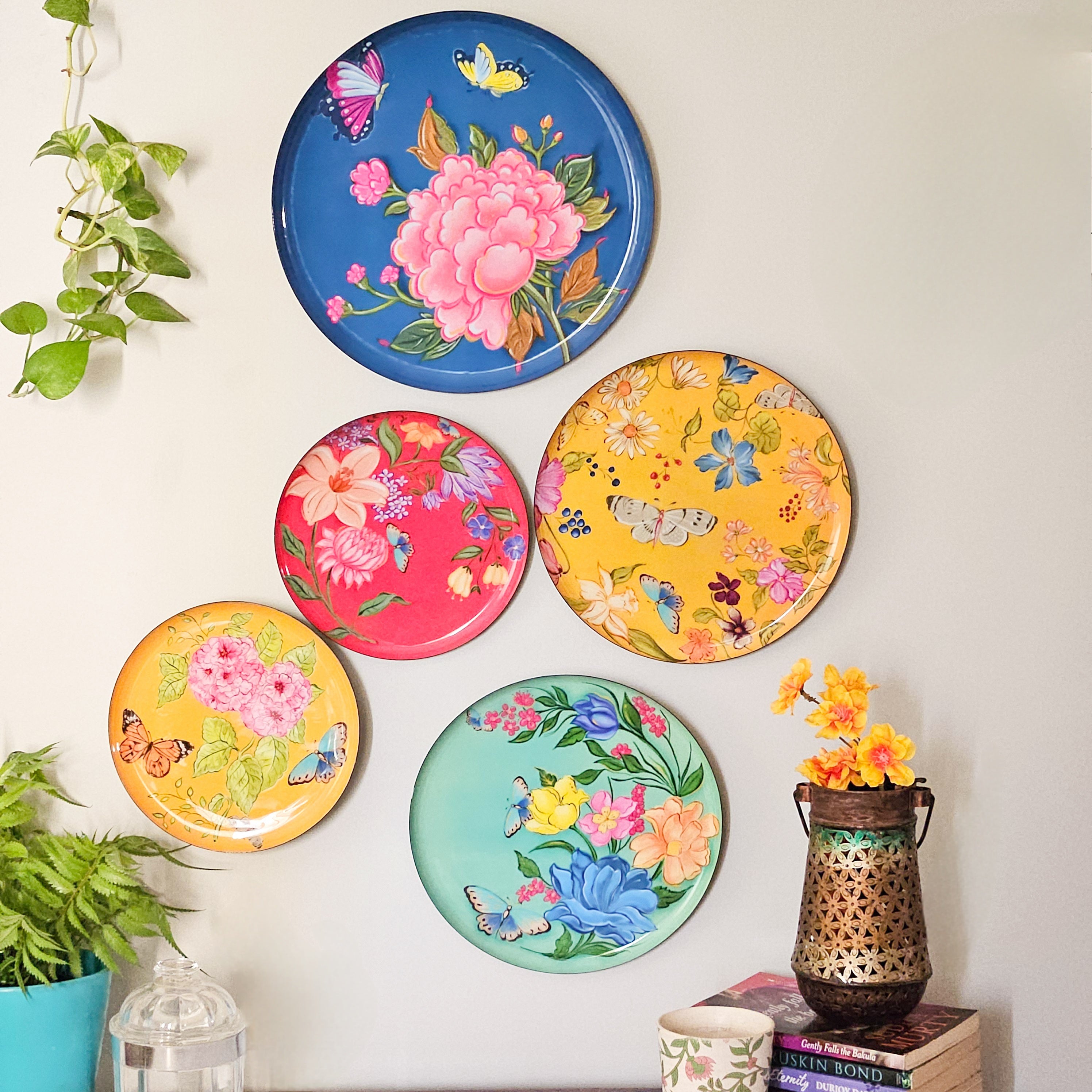 Pushpam Wall Plates- Set of 5