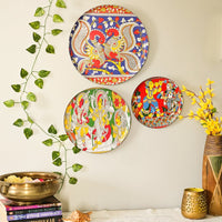 Kalamkari Wall Plates- Set of 3