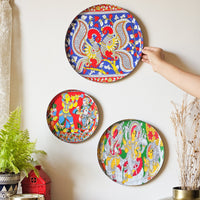Kalamkari Wall Plates- Set of 3
