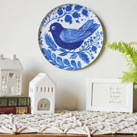 Bird Single Wall Plate with wooden stand