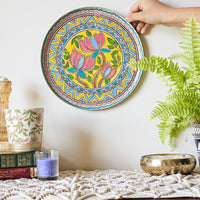 Lotus Single Wall Plate with wooden stand