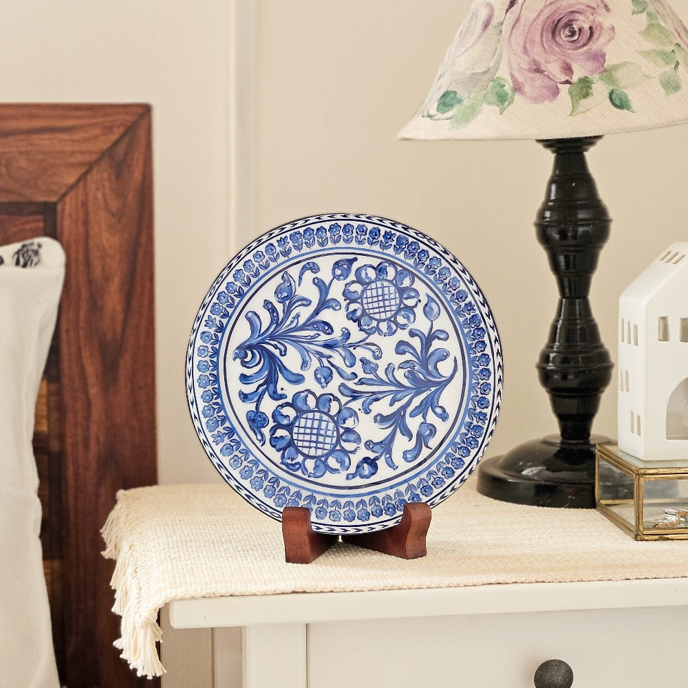 Holland Single Wall Plate with wooden stand