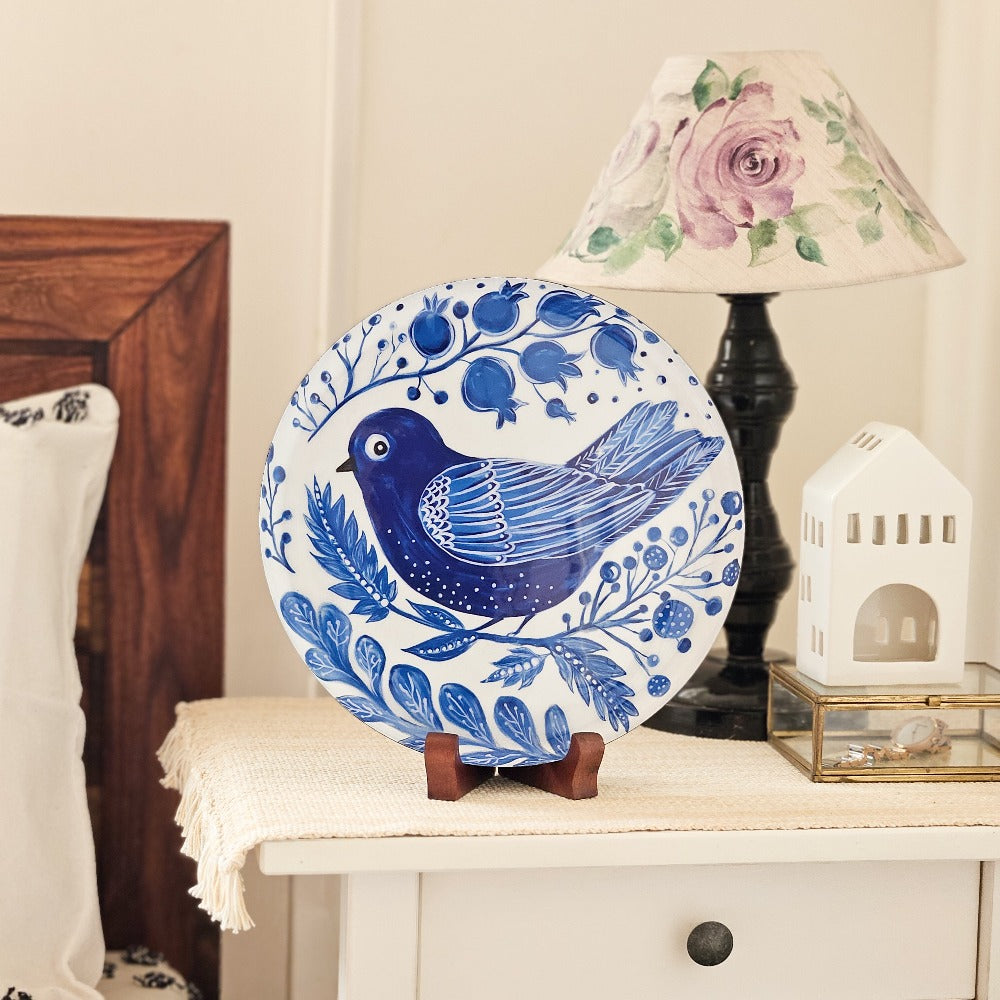 Bird Single Wall Plate 10 Inch with Stand