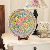 Lotus Single Wall Plate with wooden stand