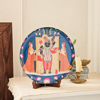 Srinathji Single Wall Plate with wooden stand