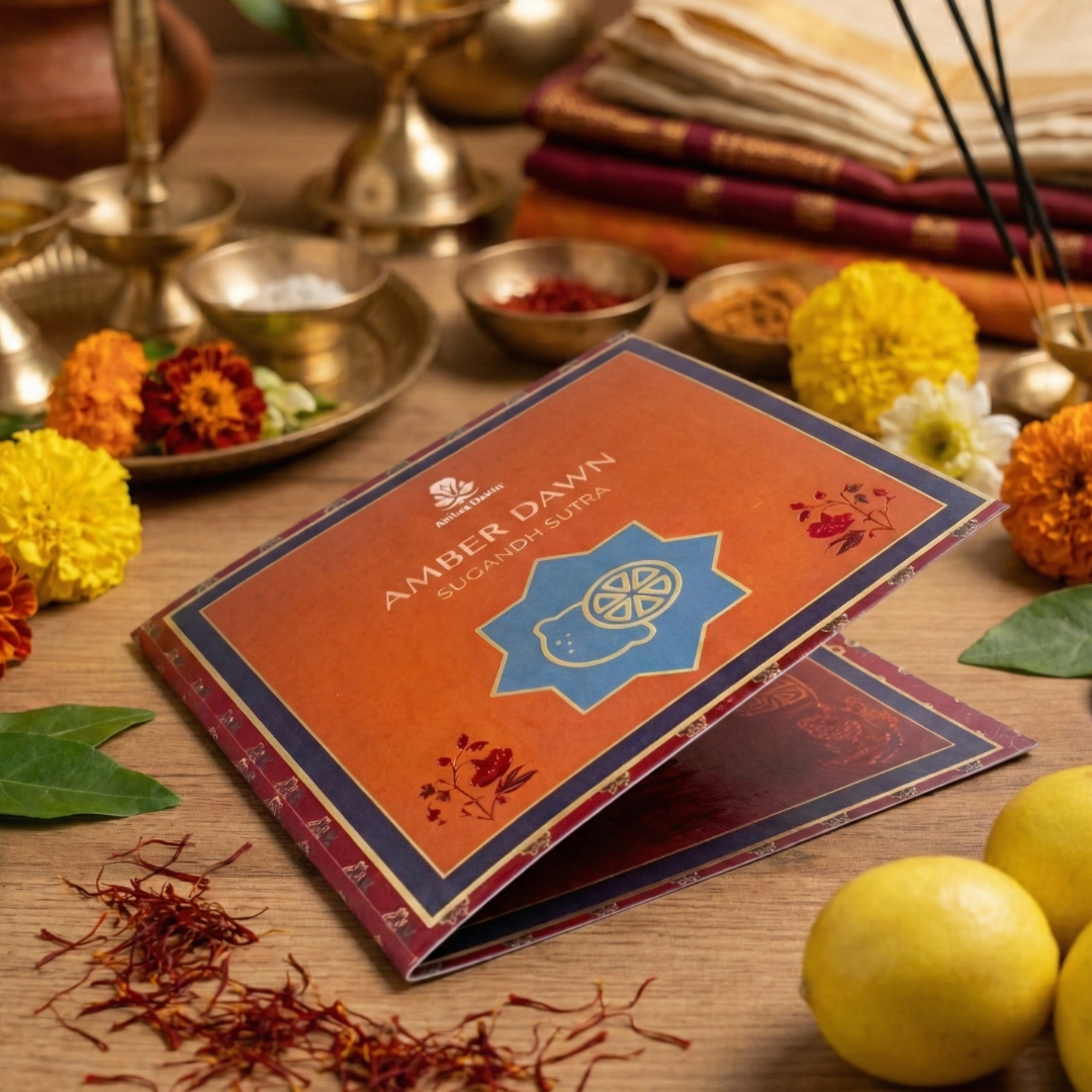 Sugandh Sutra Home Fragrance Bakhoor- Amber Dawn for Stress Relief 65gm