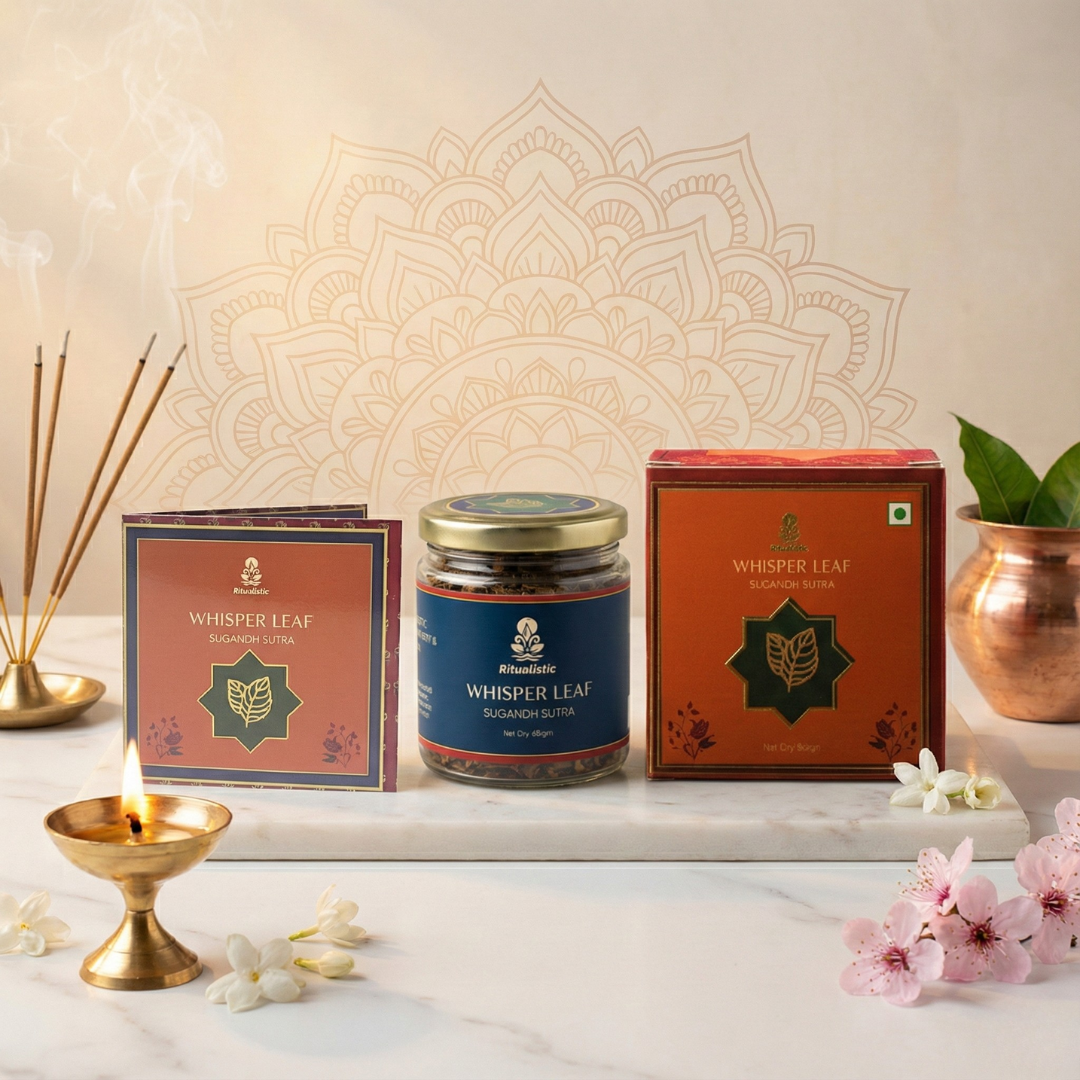 Sugandh Sutra Home Fragrance Bakhoor- Whisper Leaf for Cleansing & Uplifting 65gm