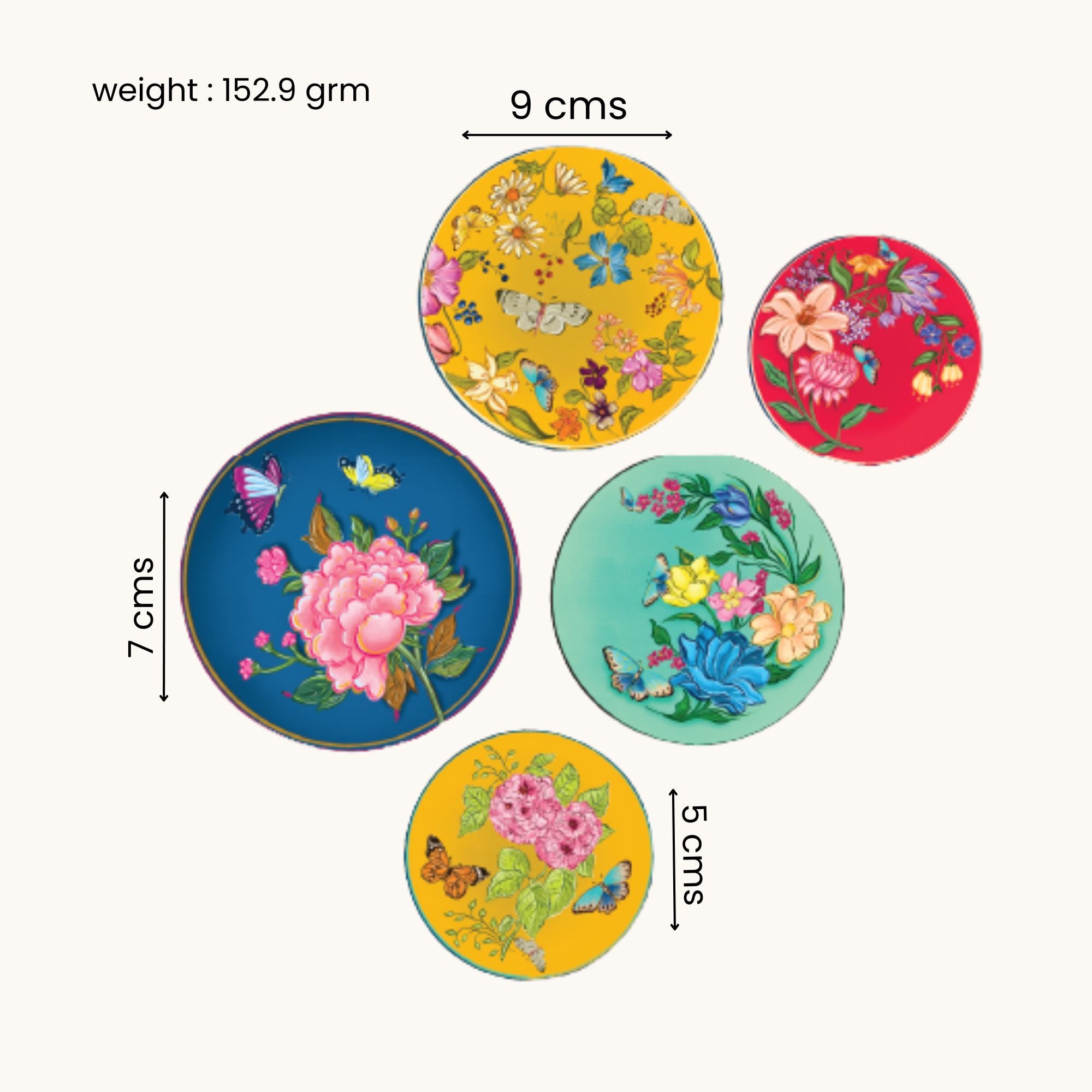 Pushpam Fridge Magnets- Set of 5