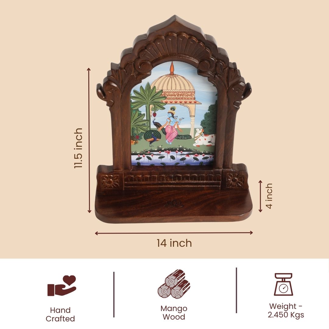 Bhakti Wall Mounted Temple - Lord Krishna