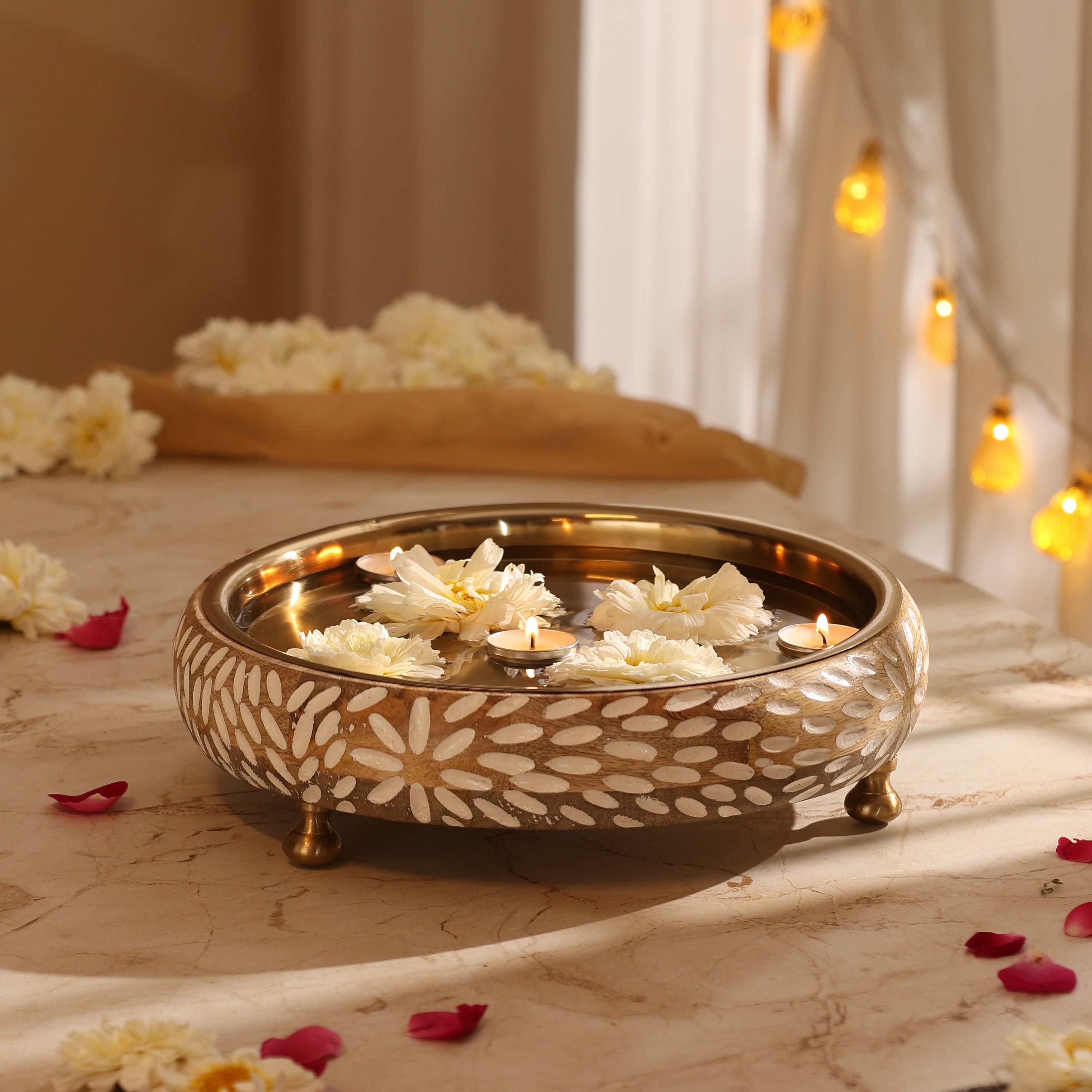 Vrinda-Handcarved Wooden Urli