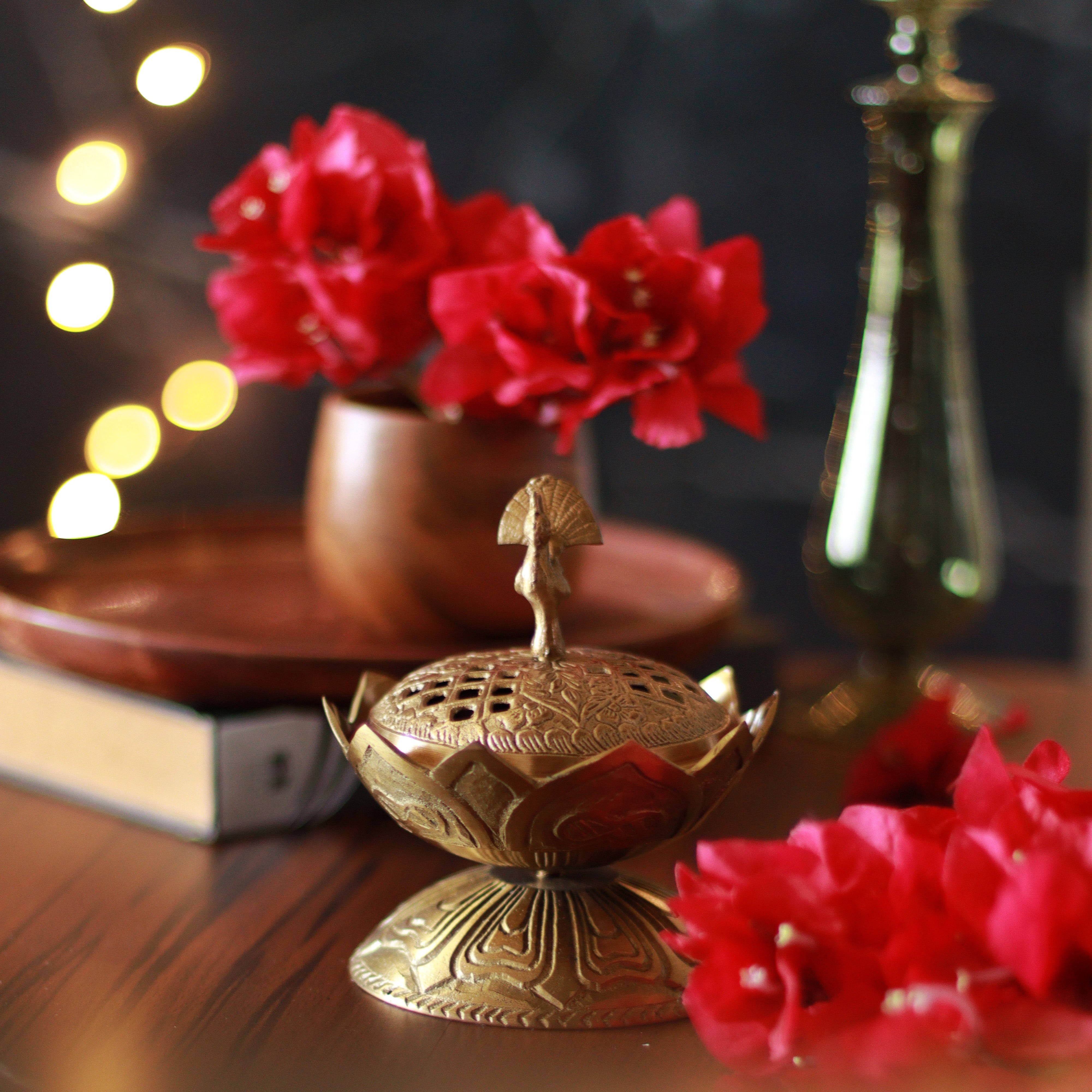 Lotus Brass Loban Lamp I Dhoop Dani | Dhuni