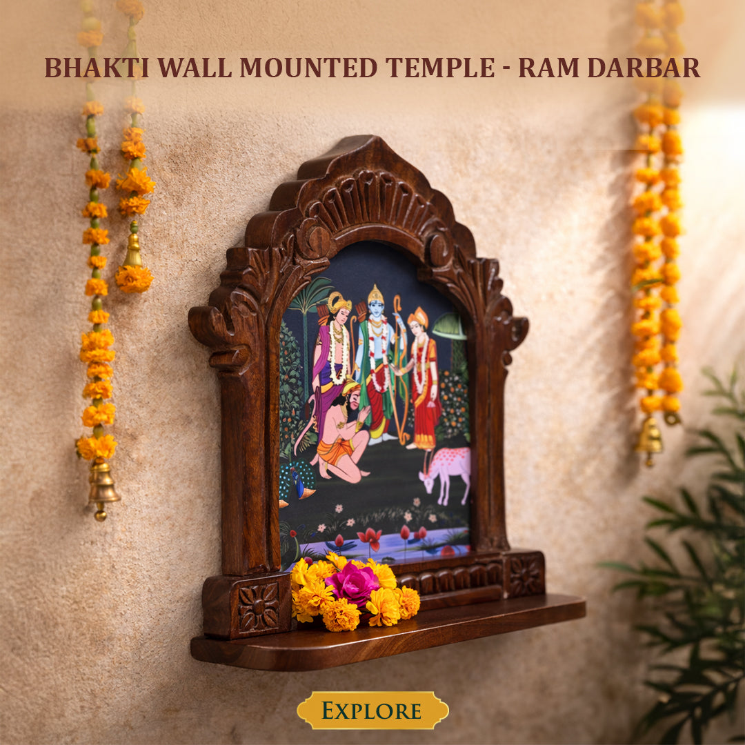 Handcrafted wall temple for your divine corner