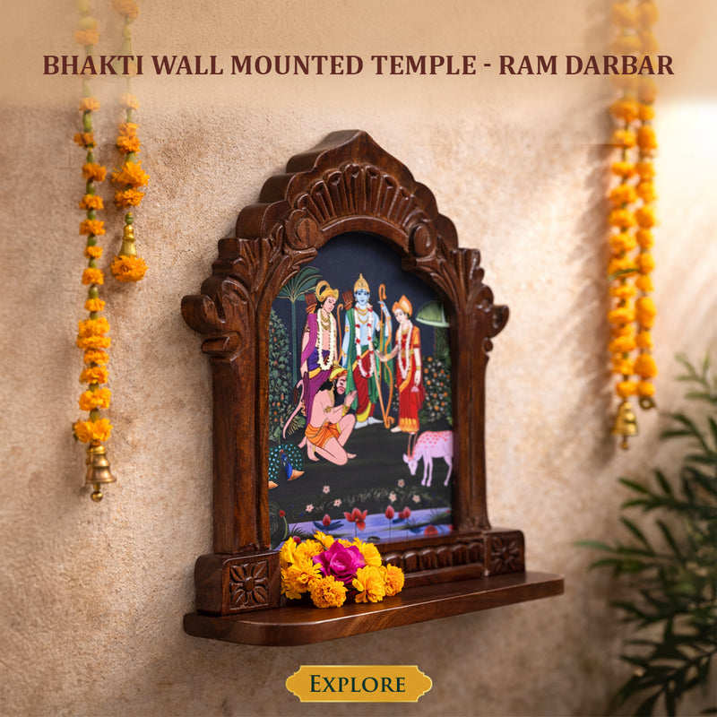 Handcrafted wall temple for your divine corner