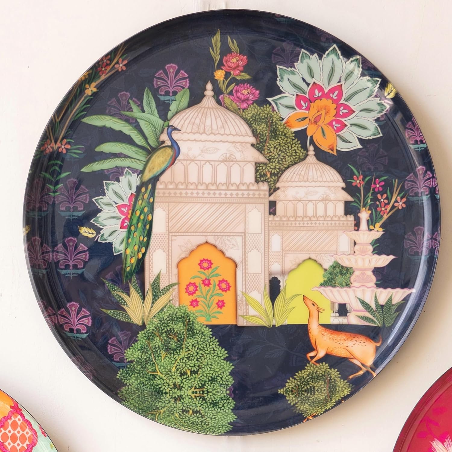 Ajmer Floral Wall Plates- Set of 5