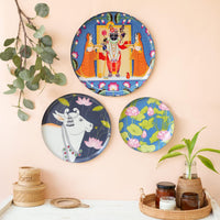 Pichwai Wall Plates - Set of 3