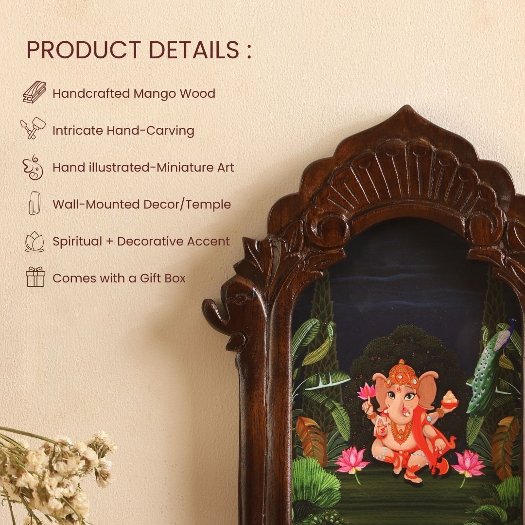 Bhakti Wall Mounted Temple - Ganesha