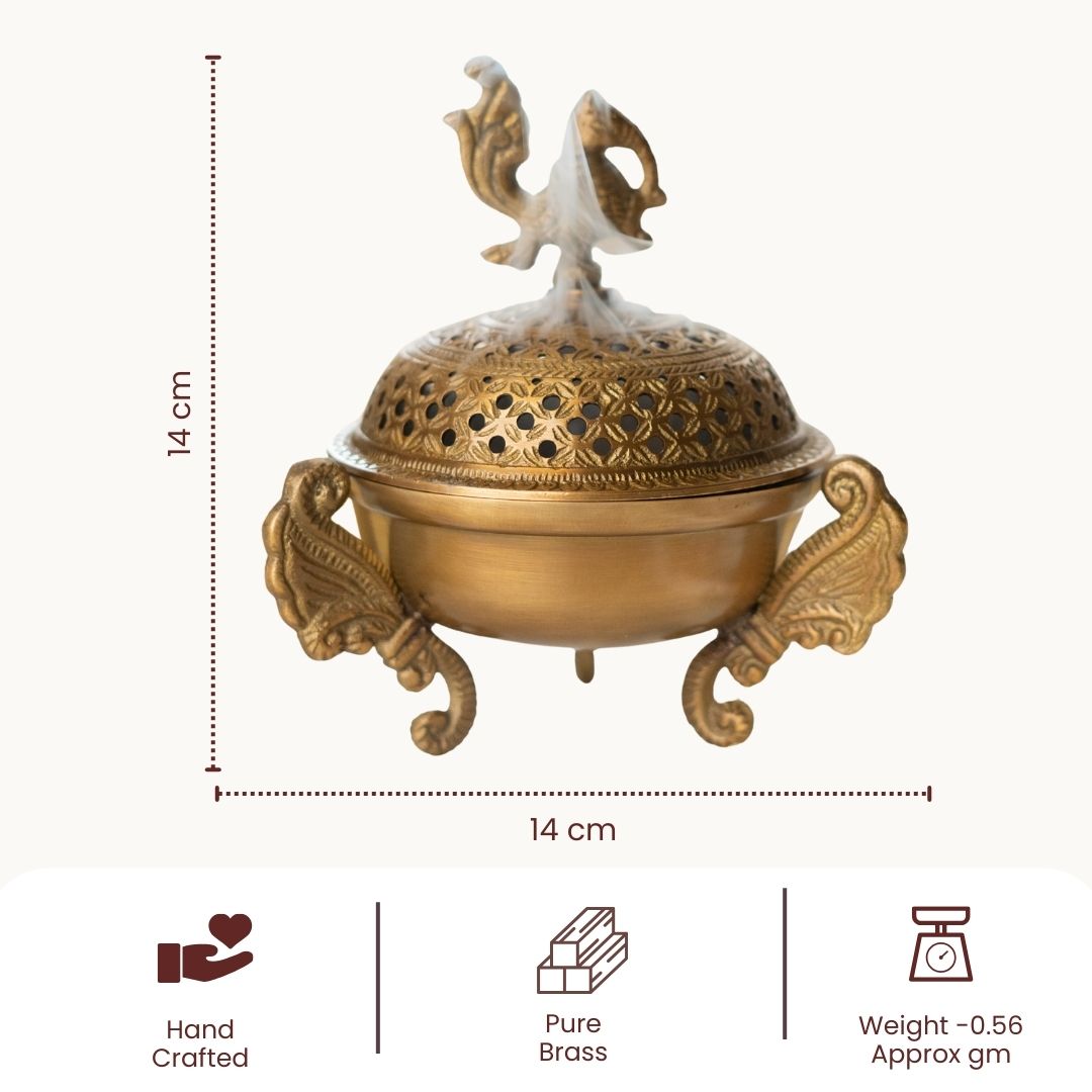 Sanchi Brass Loban lamp / Dhoop Dani / Dhuni