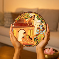 Ramayan Bengal Pattachitra Wall Plates -Set of 9