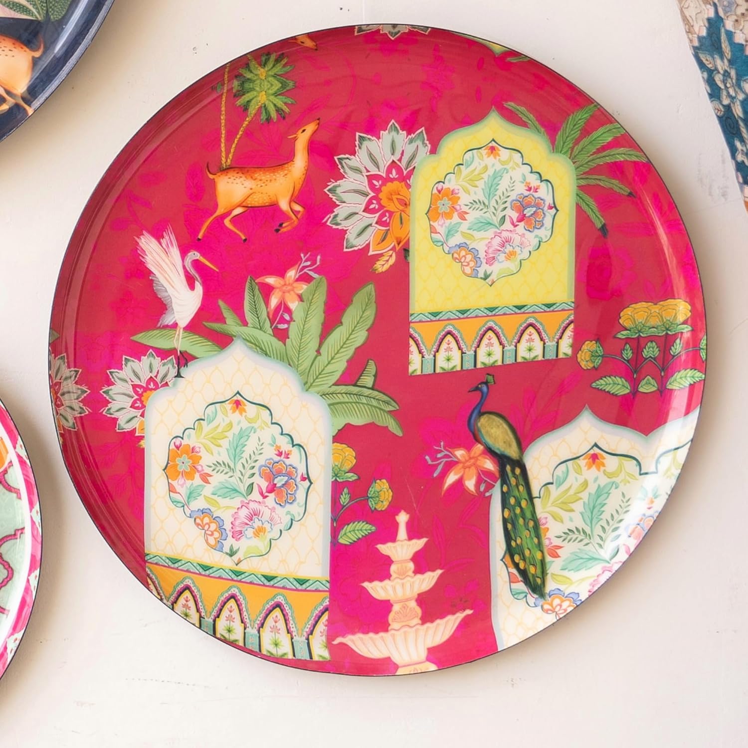 Ajmer Floral Wall Plates- Set of 5